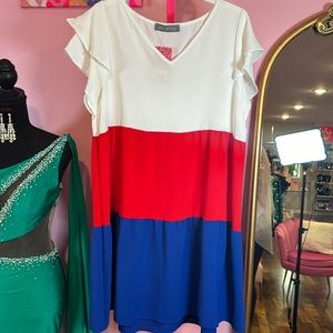 Red white and blue dress